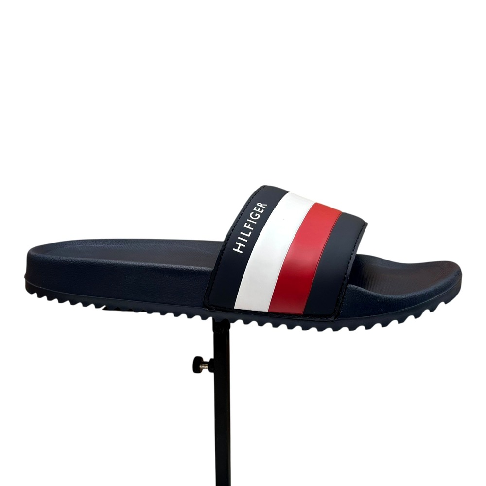 Tommy Hilfiger Men's Rozi Slide Sandals Size 10 Navy Blue/Multi Slip-On - Picture 10 of 12